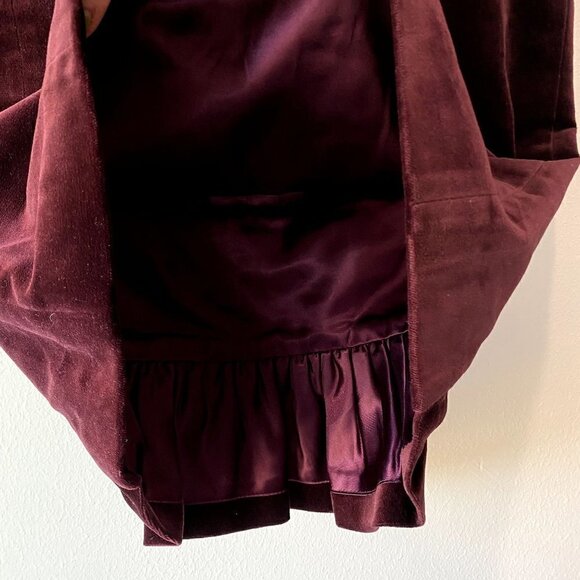 Milly Vintage Velvet Ruffle Skirt 4 - Picture 4 of 11